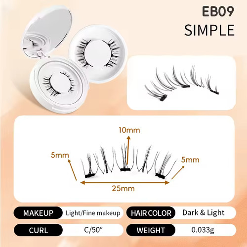 Magnetic false eyelashes - false,