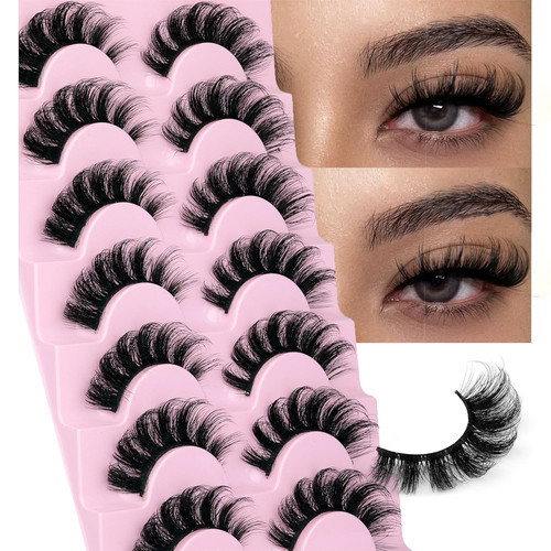 Mink lashes fluffy wispy - lashes,