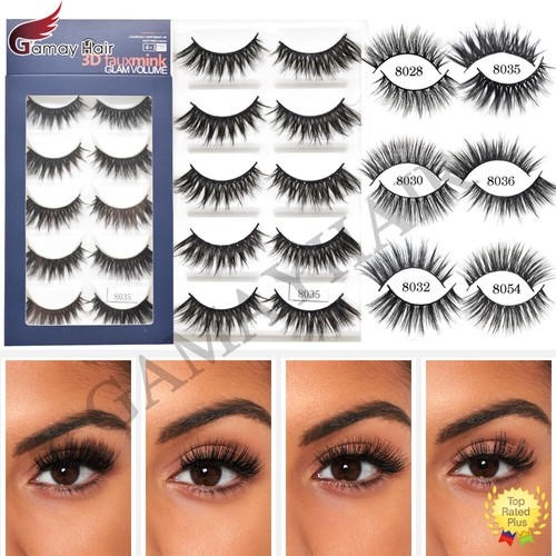 Faux mink fake eyelashes - 3d,