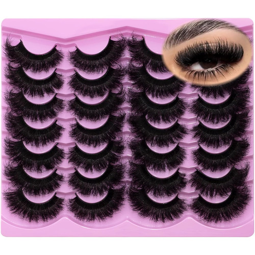 Mink lashes fluffy 20mm volume - lashes,