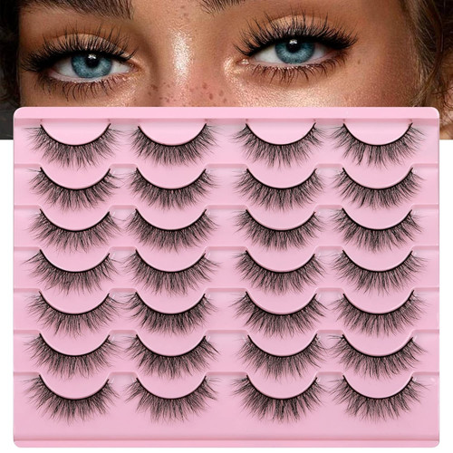 Natural look lashes mink - natural,
